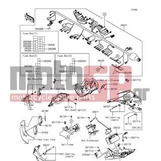 KAWASAKI - NINJA® ZX™-10R ABS 30TH ANNIVERSARY 2015 -  - Chassis Electrical Equipment - 26006-1078 - FUSE,MINI BLADE,10A,RED