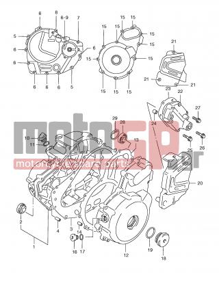 SUZUKI - XF650 (E2) Freewind 2001 - Κινητήρας/Κιβώτιο Ταχυτήτων - CRANKCASE COVER - 01547-06203-000 - BOLT (6X20)