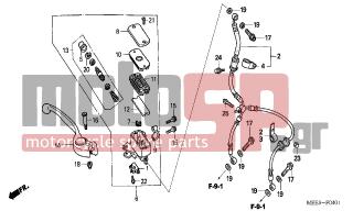 HONDA - CBR600RR (ED) 2006 - Brakes - FR. BRAKE MASTER CYLINDER (CBR600RR5/6) - 93893-0401217 - SCREW-WASHER, 4X12