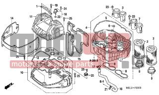 HONDA - CBR1000RR (ED) 2007 - Engine/Transmission - AIR CLEANER (CBR1000RR6-7) - 17285-MEL-A00 - COVER COMP., RR. AIR CLEANER