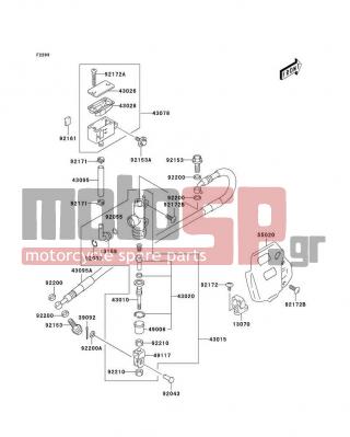 KAWASAKI - KLX400R 2003 -  - Rear Master Cylinder - 39092-S004 - PIN-HAIR,FR FOOTREST COTTER