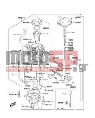 KAWASAKI - KLX400SR 2003 - Engine/Transmission - Carburetor - 92172-S047 - SCREW