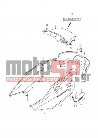 SUZUKI - AN650A (E2) ABS Burgman 2009 - Body Parts - SIDE COVER (AN650K8) - 03541-0512B-000 - SCREW