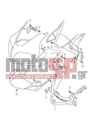 SUZUKI - SV650 (E2) 2008 - Body Parts - COWLING INSTALLATION PARTS (WITH COWLING) - 94484-24F00-000 - NUT