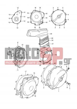 SUZUKI - AN650A (E2) ABS Burgman 2009 - Engine/Transmission - CRANKCASE COVER - 11371-10G00-000 - DUCT, BELT COOLING NO.1