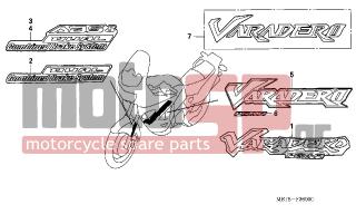 HONDA - XL1000VA (ED)-ABS Varadero 2004 - Body Parts - MARK (E,ED,EK,F,G)