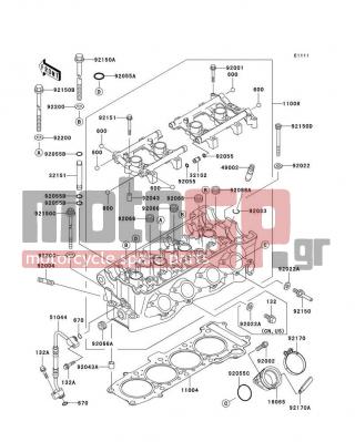 KAWASAKI - NINJA® ZX™-7R 2003 - Κινητήρας/Κιβώτιο Ταχυτήτων - Cylinder Head - 92150-1462 - BOLT,10X137