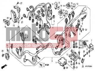HONDA - CB600FA (ED)  2008 - Electrical - WIRE HARNESS - 93903-25280- - SCREW, TAPPING, 5X12