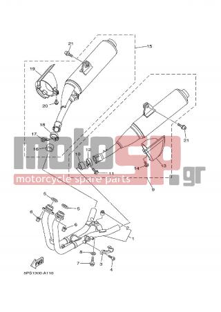YAMAHA - TDM 900 (GRC) 2002 - Exhaust - EXHAUST - 5PS-14610-00-00 - Exhaust Pipe Assy 1