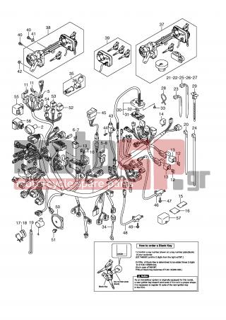 SUZUKI - AN650A (E2) ABS Burgman 2009 - Electrical - WIRING HARNESS (AN650AK9/AL0 E2/E19/P37) - 38740-38B00-000 - RELAY ASSY, FAN MOTOR