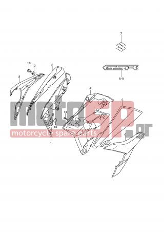 SUZUKI - GSR750 (E21) 2011 - Body Parts - FRAME BODY COVER - 47531-08J00-000 - COVER, FRAME BODY INNER RH