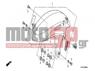 HONDA - CB600FA (ED)  2008 - Body Parts - FRONT FENDER - 90438-671-000 - WASHER, SPECIAL, 6MM