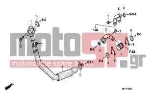 HONDA - XL700VA (ED)-ABS TransAlp 2008 - Engine/Transmission - WATER PIPE - 19510-MFF-D00 - PIPE COMP. A, WATER OUTLET