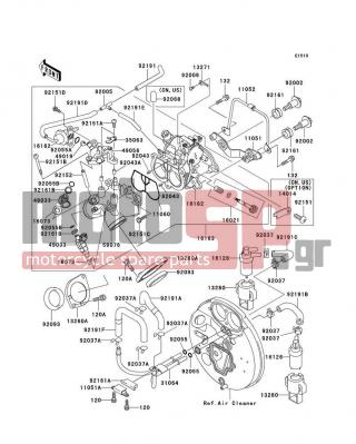 KAWASAKI - VULCAN 1500 NOMAD FI 2003 - Κινητήρας/Κιβώτιο Ταχυτήτων - Throttle - 49019-3707 - FILTER-FUEL,STRAINER