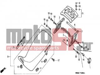 HONDA - NX650 (ED) 1988 - Body Parts - SEAT - 96001-0601800 - BOLT, FLANGE, 6X18