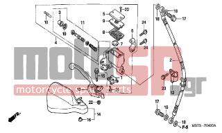 HONDA - XL1000V (ED) Varadero 2003 - Brakes - FR. BRAKE MASTER CYLINDER (XL1000V) - 96001-0602207 - BOLT, FLANGE, 6X22