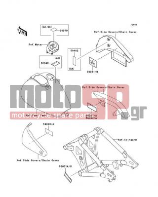 KAWASAKI - VULCAN 800 CLASSIC 2003 - Body Parts - Labels - 56053-1058 - LABEL-SPECIFICATION,TIRE&LOAD