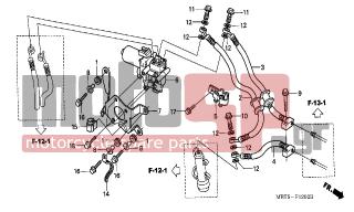HONDA - XL1000VA (ED)-ABS Varadero 2004 - Brakes - ABS UNIT (REAR) - 91501-SH4-003 - CLIP, CABLE STUD