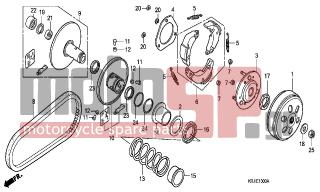 HONDA - FES150A (ED) ABS 2007 - Engine/Transmission - DRIVEN FACE - 23238-KGF-910 - COLLAR, SPRING
