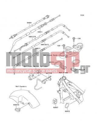 KAWASAKI - ZR-7S 2003 -  - Cables - 54012-1644 - CABLE-THROTTLE,OPENING