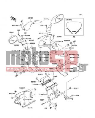 KAWASAKI - ZR-7S 2003 - Body Parts - Cowling(H1-H3) - 92015-1757 - NUT,WELL,5MM