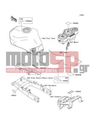 KAWASAKI - ZR-7S 2003 - Body Parts - Labels(H3)(CA,US) - 56037-1988 - LABEL-SPECIFICATION,TIRE&LOAD