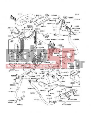 KAWASAKI - ZZR1200 2003 - Κινητήρας/Κιβώτιο Ταχυτήτων - Radiator - 92150-1007 - BOLT