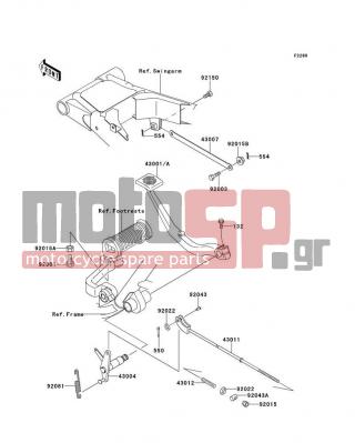 KAWASAKI - CANADA ONLY 2002 -  - Brake Pedal/Torque Link - 92081-1669 - SPRING,SIDE STAND