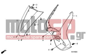 HONDA - FES125 (ED) 2004 - Body Parts - FRONT COVER (FES1253-5)(FES1503-5) - 93903-34380- - SCREW, TAPPING, 4X12