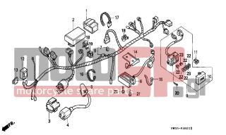 HONDA - NX250 (ED) 1993 - Electrical - WIRE HARNESS/ IGNITION COIL - 38306-KJ6-740 - SUSPENSION, WINKER RELAY