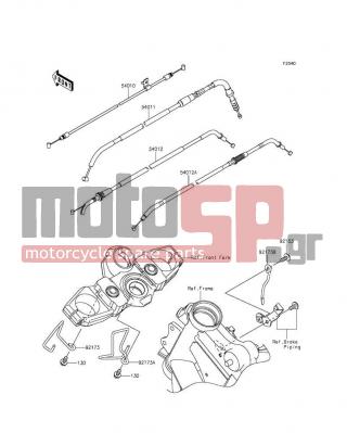 KAWASAKI - VERSYS® 650 ABS 2015 -  - Cables - 54012-0301 - CABLE-THROTTLE,CLOSING