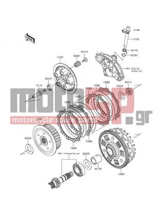 KAWASAKI - VERSYS® 650 ABS 2015 - Engine/Transmission - Clutch - 13088-1105 - PLATE-FRICTION