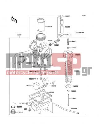 KAWASAKI - KX60 2002 - Engine/Transmission - Carburetor - 16008-010 - CLAMP,E-TYPE