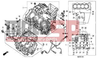 HONDA - CBF600N (ED) 2008 - Κινητήρας/Κιβώτιο Ταχυτήτων - CRANKCASE (CBF600S8/SA8/N8/NA8) - 11000-MER-R60 - CRANKCASE SET
