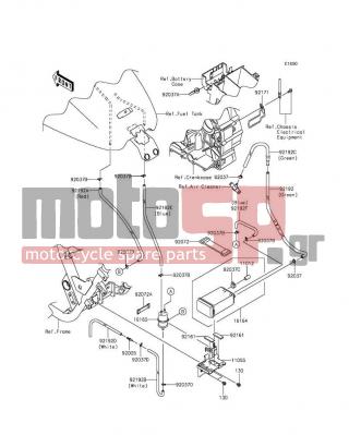 KAWASAKI - VULCAN® 1700 VOYAGER® ABS 2015 - Εξωτερικά Μέρη - Fuel Evaporative System(CA) - 92037-1512 - CLAMP,CANISTER