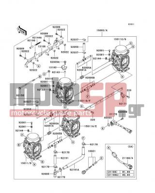 KAWASAKI - NINJA® ZX™-9R 2002 - Engine/Transmission - Carburetor - 92055-1671 - RING-O,THROTTLE SENSOR