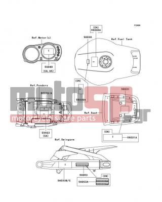 KAWASAKI - NINJA® ZX™-9R 2002 - Body Parts - Labels - 56033-1302 - LABEL-MANUAL,CHAIN