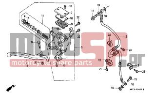 HONDA - FES125 (ED) 2001 - Brakes - FR. BRAKE MASTER CYLINDER - 93600-040121G - SCREW, FLAT, 4X12