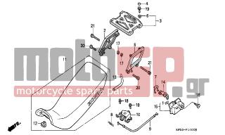 HONDA - NX250 (ED) 1988 - Body Parts - SEAT - 50310-KW3-000 - CARRIER, R. RR.