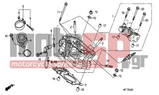 HONDA - XL700VA (ED)-ABS TransAlp 2008 - Κινητήρας/Κιβώτιο Ταχυτήτων - REAR CYLINDER HEAD - 90204-634-000 - NUT, FLANGE, 10MM