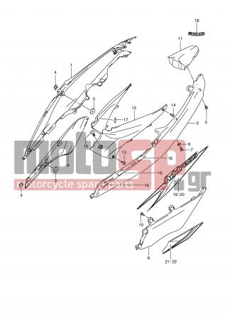 SUZUKI - FL125 (P2) Address 2008 - Body Parts - FRAME COVER (MODEL K9) - 68136-16H50-GWV - TAPE, LOWER COVER RH