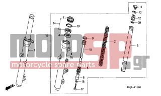 HONDA - FES150A (ED) ABS 2007 - Suspension - FRONT FORK - 90601-369-000 - RING, OIL SEAL STOP