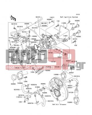 KAWASAKI - VULCAN 1500 MEAN STREAK 2002 - Κινητήρας/Κιβώτιο Ταχυτήτων - Throttle - 11051-1333 - BRACKET