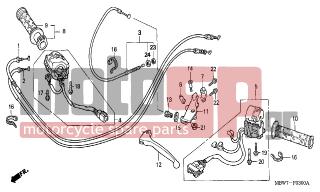 HONDA - CBR600F (ED) 2005 - Frame - HANDLE LEVER-SWITCH-CABLE - 22870-MBW-000 - CABLE COMP., CLUTCH
