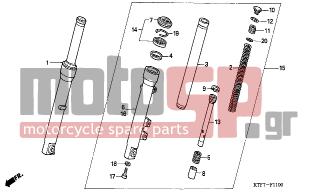 HONDA - SH150 (ED) 2008 - Suspension - FRONT FORK - 90544-283-000 - WASHER, SPECIAL, 8MM(SHOWA)