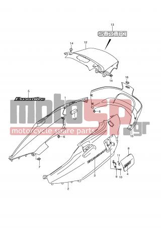 SUZUKI - AN650A (E2) ABS Burgman 2009 - Body Parts - SIDE COVER (AN650AL0) - 47321-10G00-YHG - COVER, FRAME LOWER (GRAY)