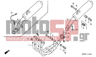 HONDA - CBR600F (ED) 2002 - Exhaust - EXHAUST MUFFLER - 95011-61000- - RUBBER A, STAND STOPPER