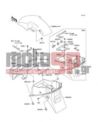 KAWASAKI - ZR-7S 2002 - Εξωτερικά Μέρη - Fenders - 14091-1164 - COVER,CANISTER