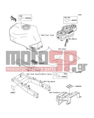 KAWASAKI - ZR-7S 2002 - Body Parts - Labels(H1/H2) - 56037-1935 - LABEL-SPECIFICATION,TIRE&LOAD