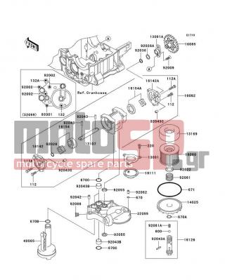 KAWASAKI - ZZR1200 2002 - Κινητήρας/Κιβώτιο Ταχυτήτων - Oil Pump/Oil Filter - 92043-1302 - PIN,DOWEL,8X10